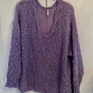 Free People Women's Sunday Shore Sweater Purple/ Twilight